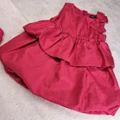 ベビーギャップ ピンク パンツ付き ワンピース パーティードレス リボン 80