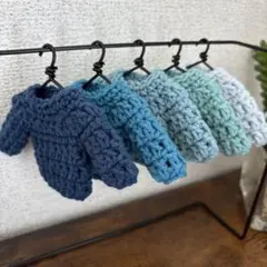 ミニチュア　セーター5個セット【色指定可】【ハンガー付き】　ハンドメイド