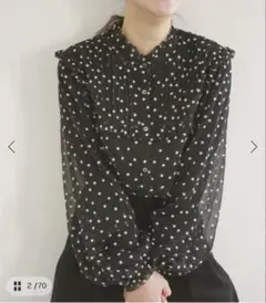 イエナ　楊柳フリルピンタックブラウス　新品同様