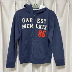 【美品】GapKids パーカー フルジップパーカー ネイビー キッズ150cm