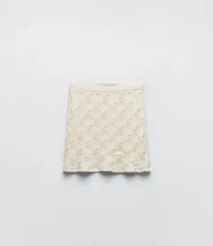 新品未使用　ZARA ニットスカート パール sサイズ