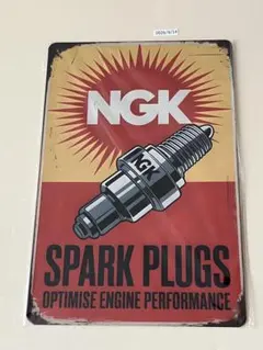NGK SPARK PLUGS ブリキ看板 インテリア 昭和レトロ