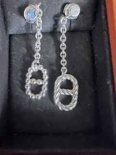 エルメスシェーヌダンクル シルバー ピアス 珍しいタイプ HERMES 