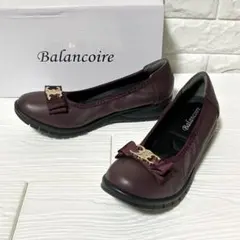 Balancoire リボン フラットシューズ パープル 24.5cmのサムネイル