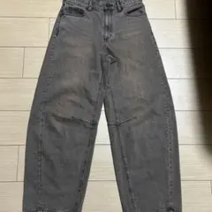 ダークグレー バギーデニム