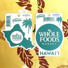 ハワイ限定 Whole Foods ステッカー2種セット