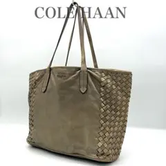 コールハーン トートバッグ レザー メッシュ 編み込み 大容量 A4 通勤通学