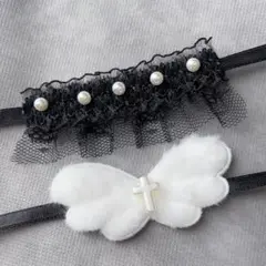 【セット販売】 ぬいぐるみ用 10cmぬい ヘッドドレス 羽 堕天使 十字架