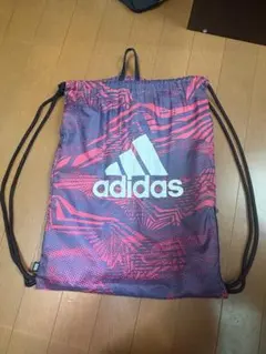 adidas ナップザック 巾着袋 ピンク×ネイビーのサムネイル