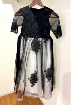 発表会ドレス 黒/白 サイズ140