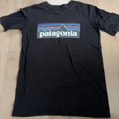 パタゴニア Tシャツ L（150〜155cm相当）ブラック ロゴ キッズ