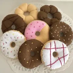 おままごと　フェルトドーナツ8コ