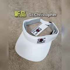 新品　セントクリストファー　テニス　サンバイザー　バイザー　キャップ　白のサムネイル