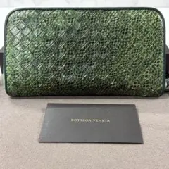 新品同様‼️ 希少　ボッテガヴェネタ　財布　長財布　パイソン　ラウンドファスナー