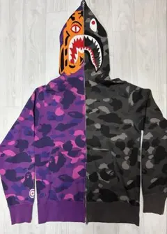 A BATHING APE TIGER SHARK ZIP HOODIE7085