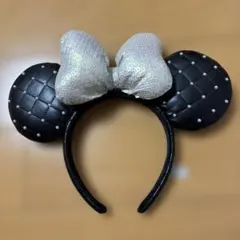 ミニー　カチューシャ 黒キルティング　ディズニーリゾート