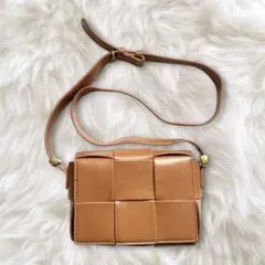 【美品✨️】bottega 似 ショルダーバッグ レザー 編み込み