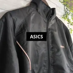 asics 女性用 ブラック　ピンクのライン✨️トレーニング用　ジャージ　暖か