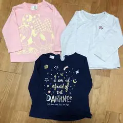 女の子 長袖Tシャツ80 3枚セット