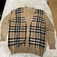 バーバリー　カーディガン　スコットランド製　ビンテージ