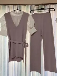 スナイデル ニットベストブラウスセットアップ 美品