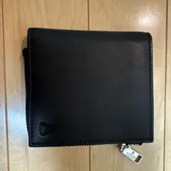 LANVIN 二つ折り財布 黒 レザー