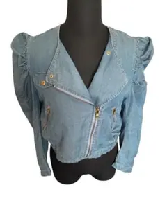 【Y2K】　ジージャン　ライトブルー　クロップド丈 古着　ヴィンテージ　レア