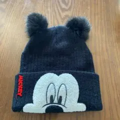 未使用品　子供ニット帽　ミッキーマウス