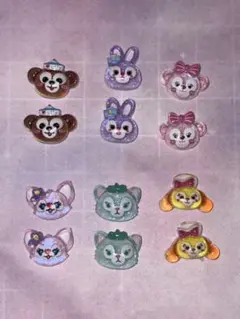 ダッフィーフレンズ ネイルパーツ 12個セット