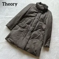 美品✨theory セオリー　スタンドカラーダウンコート カーキ