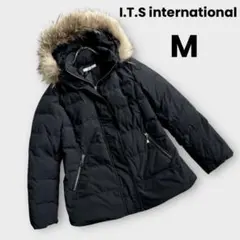 I.T.S international ラクーンファー　ダウンジャケット　黒M