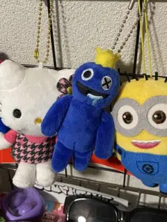 コブロックス　レインボー ぬいぐるみ ゲーム ブルー　グッズ キーホルダー