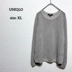 美品 ユニクロ レディース 大きいサイズ XL 3Dメッシュクルーネックセーター