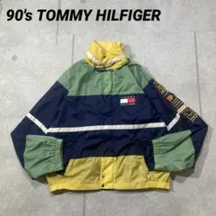 90s ヴィンテージ　TOMMY HILFIGER ナイロンジャケット　マルチ