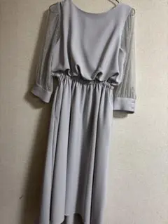 M シースルーパフスリーブ ワンピース