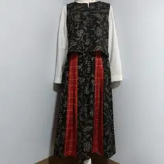 2026F 039　着物リメイク　大島紬と十日町紬の　セットアップ