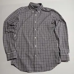 ゆ*つ様 C792バナナリパブリック　長袖シャツ　黒　チェック柄 M