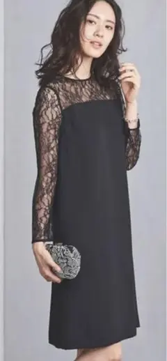 UNITED ARROWS レースコンビ ワンピース　ドレス