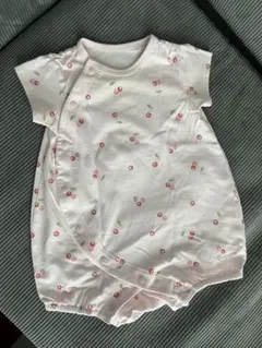 チェリー柄ピンクロンパース サイズ60 アプレレクール