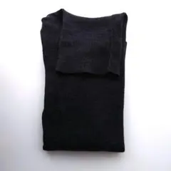 UNIQLO メリノリブタートルネックセーター ダークグレー レディースM