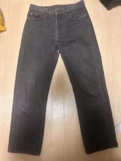 90s usa製 levi's 501 先染め ブラックデニム w29