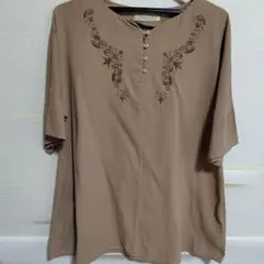 CROCODILE 半袖チュニック ベージュ L
