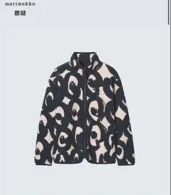 ユニクロ × マリメッコ-フリースジャケット/ブラック/L