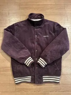 00s adidas コーデュロイ 中綿ジャケット L スタジャン　万国旗タグのサムネイル