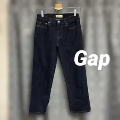 GAP 1969 25 SLIM CROP ダークブルークロップドジーンズ