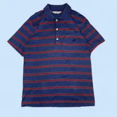 Dior クリスチャン ディオール スポーツ ポロシャツ S ネイビー ボーダー