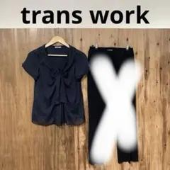 【 3022番】trans work 半袖ブラウス　春夏のサムネイル