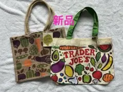 新品 トレジョ コットントートバッグ ジュートバッグ　2点　トレーダージョーズ