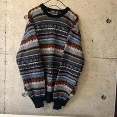 【美品】gim/ウール100%/マルチカラー/オーバーサイズ/セーター/ニット
