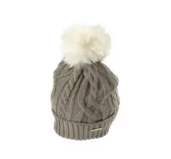 ブランシェス　フェイクファーぽんぽん付きニット帽 52-54cm